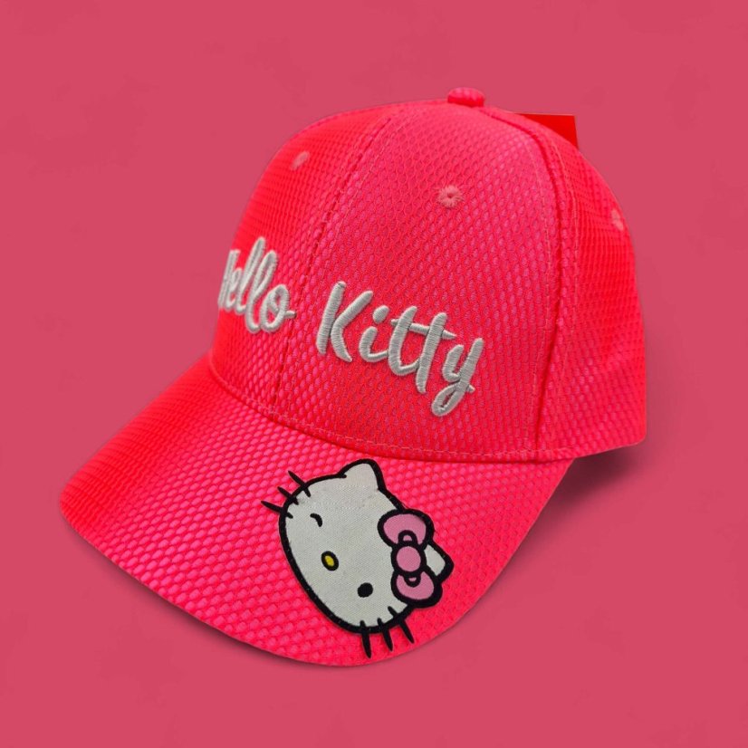 Hello Kitty detská šiltovka – ružová farba, veľkosť 54