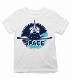 Detské tričko raketoplán v kruhu