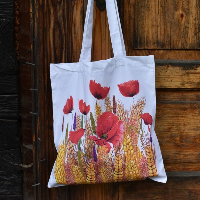 Bavlněná taška Pšenično-maková pole