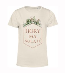 Dámské  tričko hory mě volají rámeček text