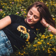 Dámske Bio tričko  Slnečnice a včela