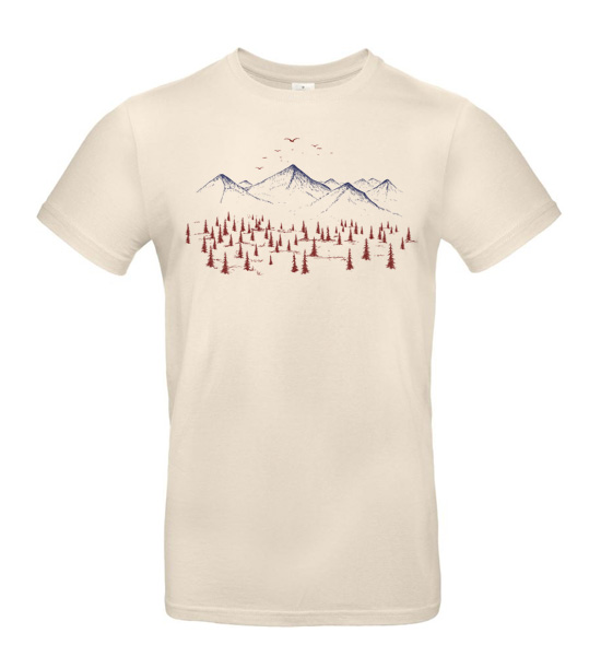 Pánske tričko stromy a štíty