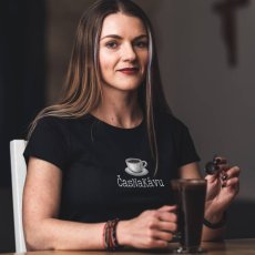 Dámske vtipné tričko Čas na kávu