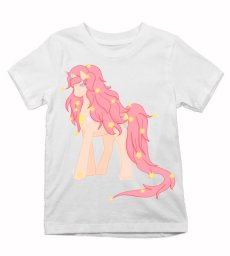 Detské tričko jednorožec dlhé vlásky