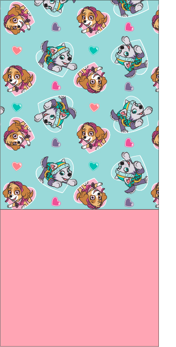 Dětský zimní nákrčník Paw Patrol – růžový (Skye & Sweetie)