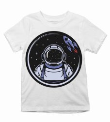 Detské tričko kozmonaut a raketa
