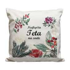 Vankúš Najlepšia teta čečina a kvety