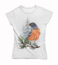 Dámske tričko vták na konári