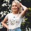 Dámske BIO tričko fialová harmónia - Veľkosť: L, Farby: Natural