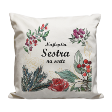 Vankúš Najlepšia sestra čečina a kvety