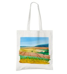 Bavlněná taška Krajinomalba Louky a pole