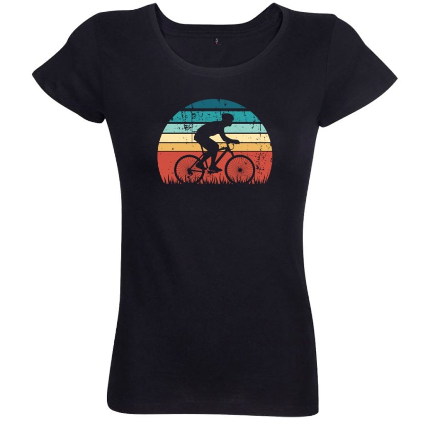 Dámske tričko Retro cyklista