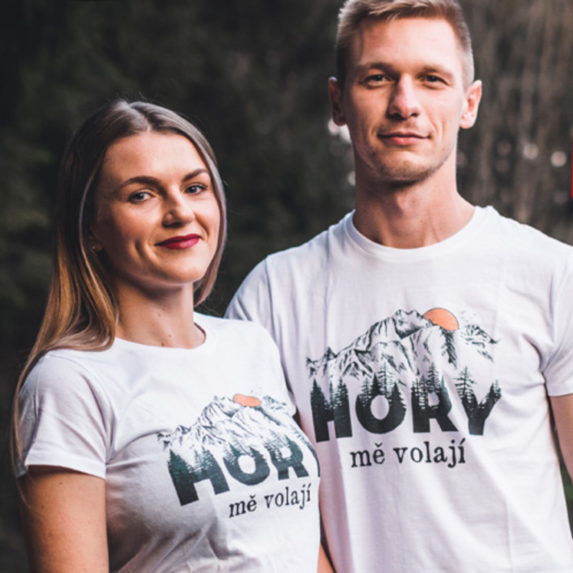 Dámské  tričko Hory mě volají barevné