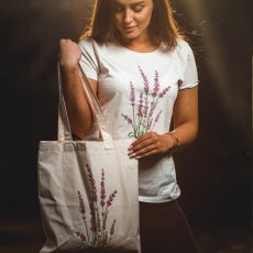 BIO bavlnená taška Levanduľa