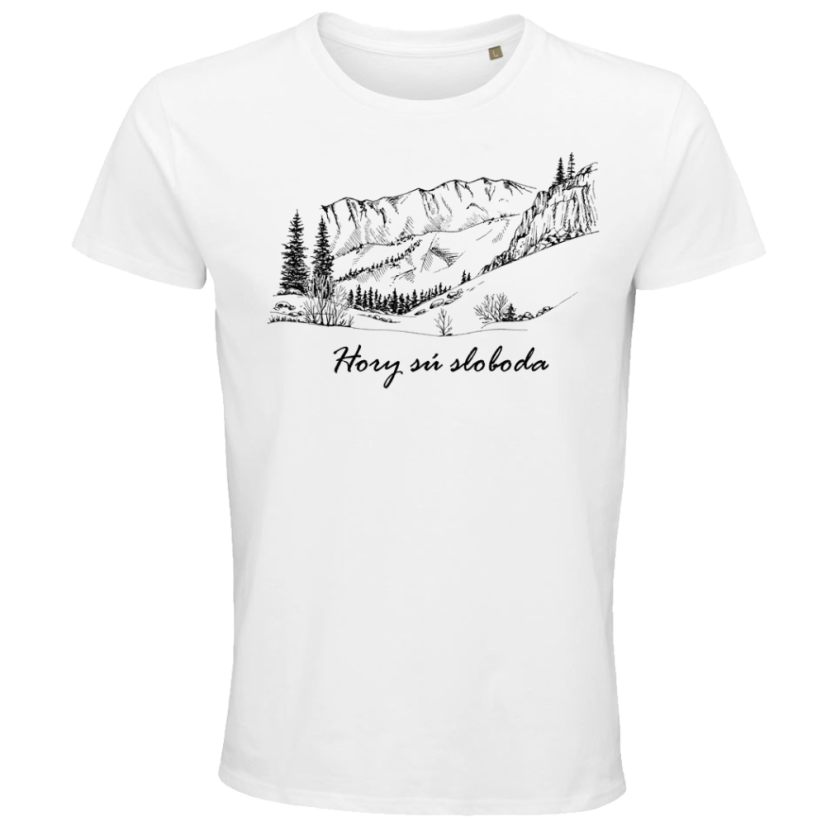 Pánske BIO tričko Hory sú sloboda