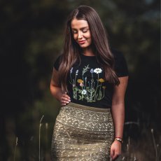 Dámské tričko Pampeliška v přírodě, černé