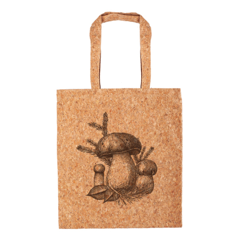 Korková taška Hřiby malba