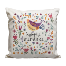 Vankúš Najlepšia maminka vtáčik a kvietky