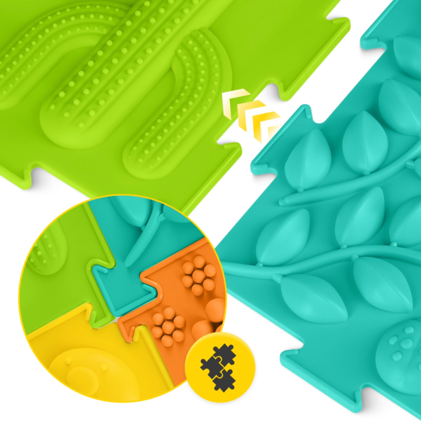 Ortopedická senzorická podložka puzzle pre deti – 4 diely