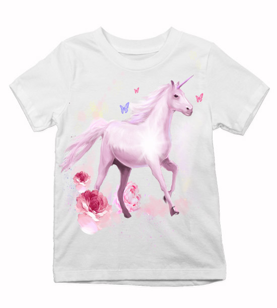Detské tričko kráčajúci ružový jednorožec