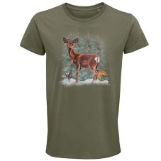 Pánske Bio tričko Pozorujúca laň