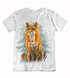Pánske tričko sediaca líška