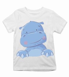 Detské tričko modrý hrošík