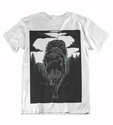 Pánske tričko kráčajúci vlk