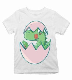 Dětské tričko Dinosaurus růžové vajíčko