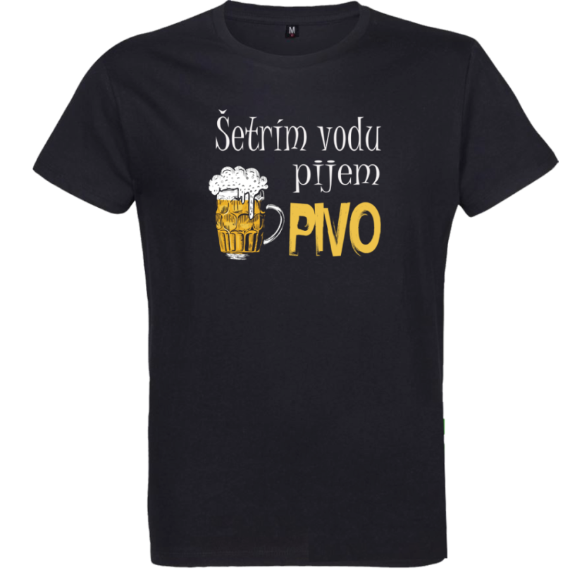 Pánske tričko Šetrím vodu, Pijem pivo