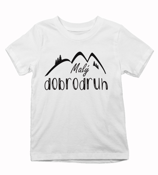 Detské tričko malý dobrodruh na horách