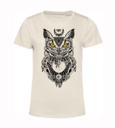 Dámske BIO tričko Sova aztécke vzory