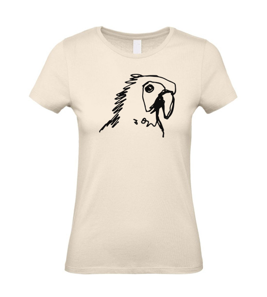 Dámske tričko Papagáj skica