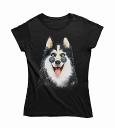 Dámske tričko husky zábavne