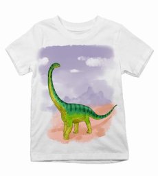 Detské tričko brontosaurus na prechádzke