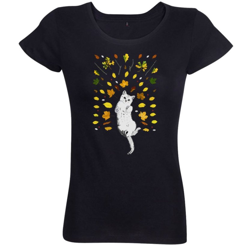 Dámske tričko ležiaca mačka