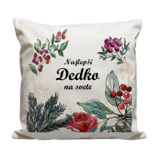 Vankúš Najlepší dedko čečina a kvety