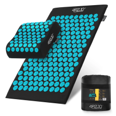 Akupresúrna podložka s vankúšom 68×42, čierno-modrá