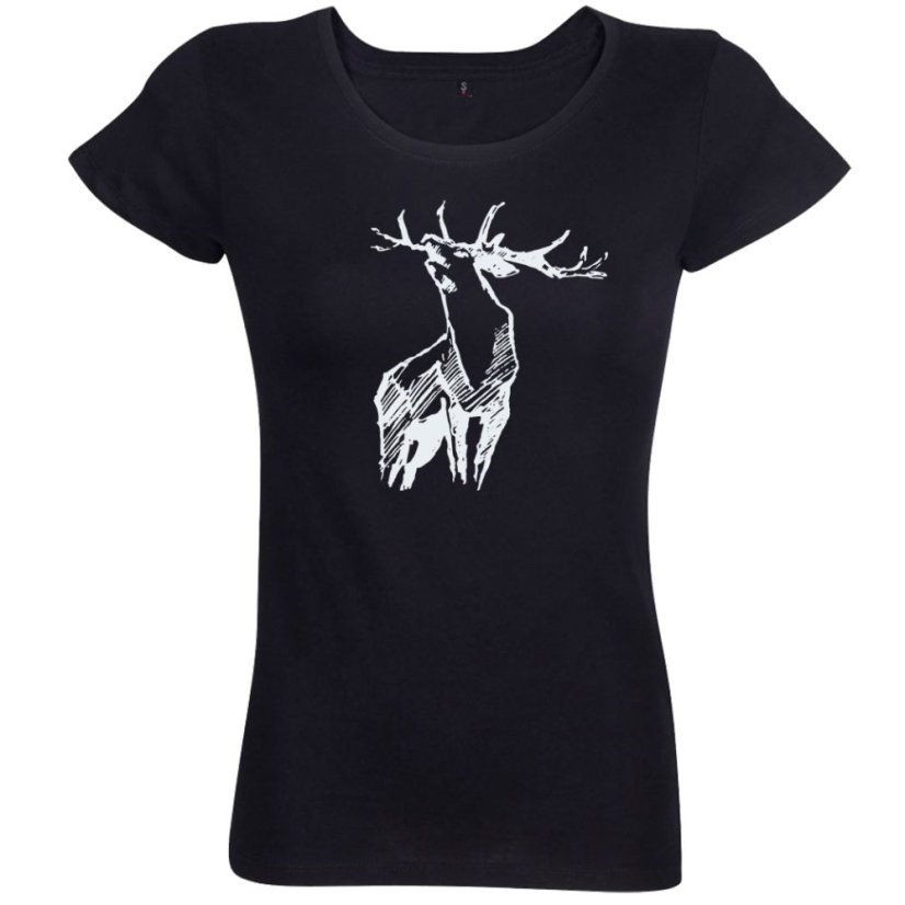 Dámske tričko Ručiaci jeleň
