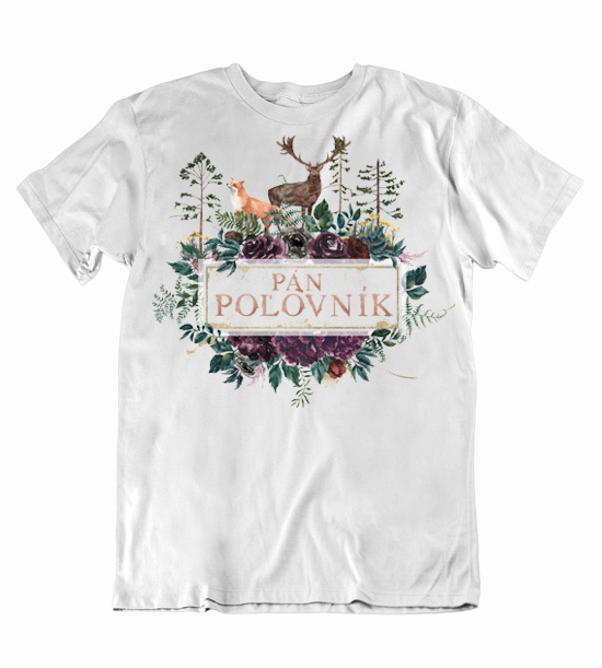 Pánske tričko pán poľovník rámček kvetov