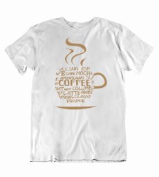 Pánske vtipné tričko ranná káva
