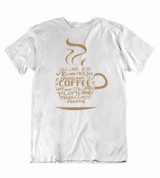 Pánske vtipné tričko ranná káva