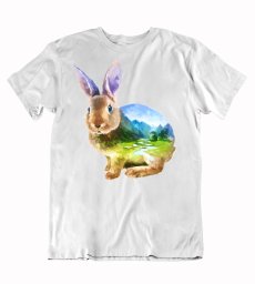 Pánske tričko maľovaný zajko