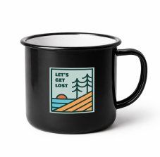 Smaltovaný hrnček LETS GET LOST, 300ml