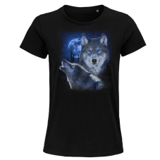 Dámske Bio tričko Vlci v splne mesiaca