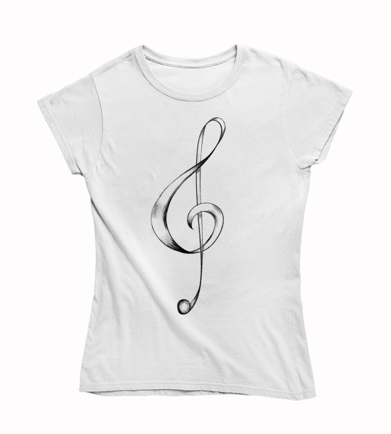 Dámske tričko Husľový kľúč