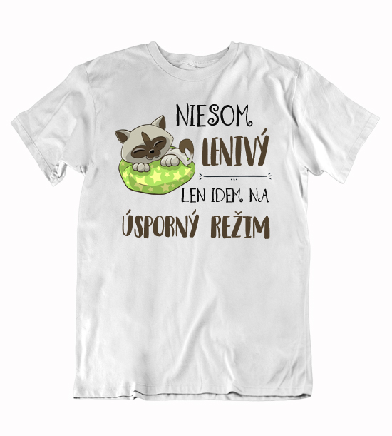 Pánske vtipné tričko Niesom lenivý