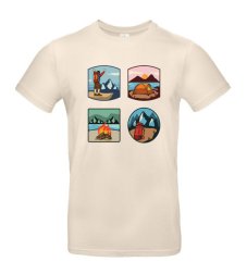 Pánske tričko turistické ikonky