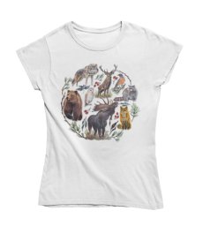 Dámske tričko kruh zvierat