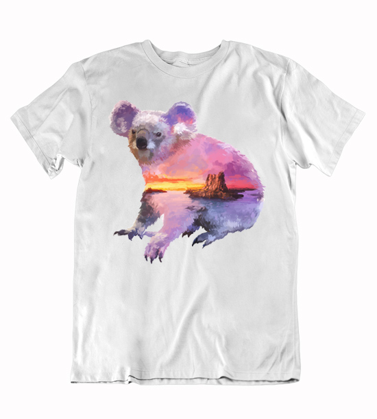 Pánske tričko maľovaná koala